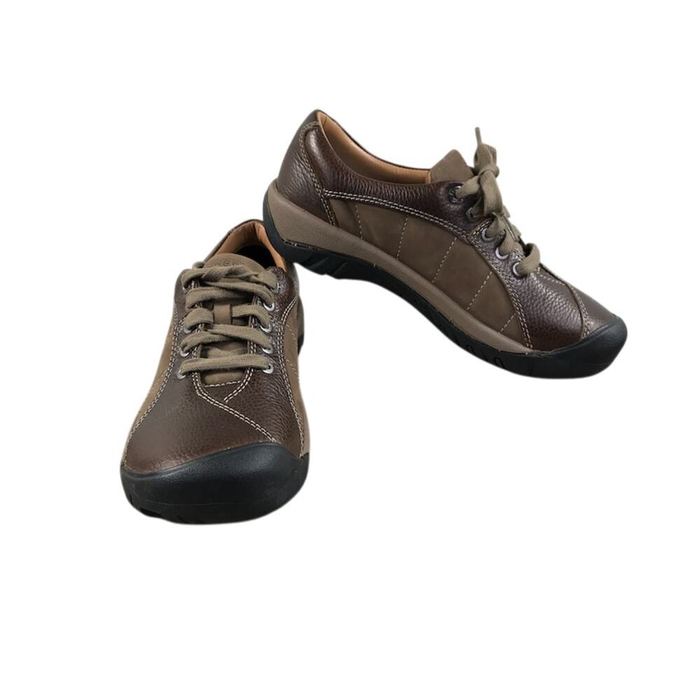 KEEN Presidio Leather LaceUp Everyday Shoes W 9 Brown Outdoor Versatile NWOT - Picture 4 of 13